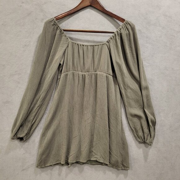 Copper Key Dress Women's Size Medium Long Sleeve‎ Babydoll Peasant Hippie Boho - Picture 2 of 5